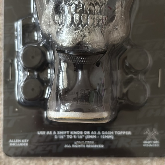 Brand New Silver Skull Skeleton Novelty Shift Knob or Dash Topper Hand-Painted - Picture 2 of 13
